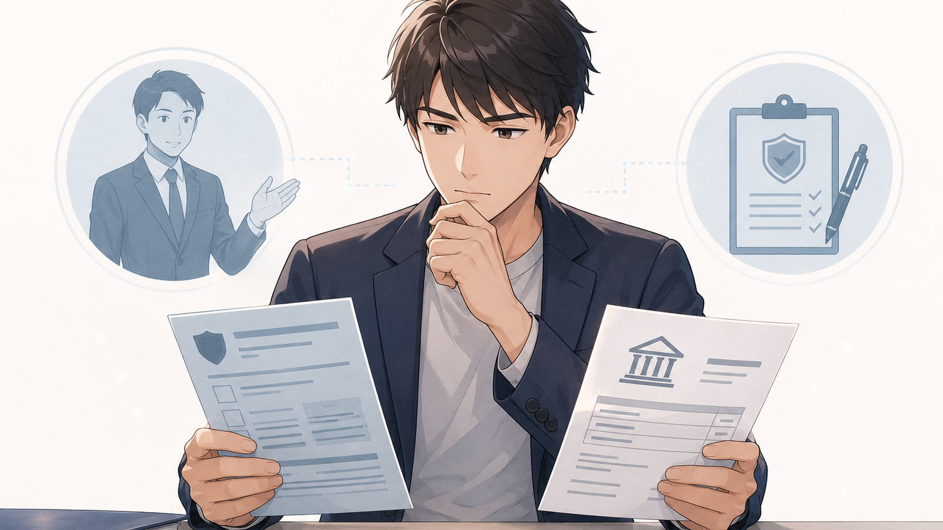 保険契約書と振込先を確認し担当者個人の提案と正式契約を見分ける契約者