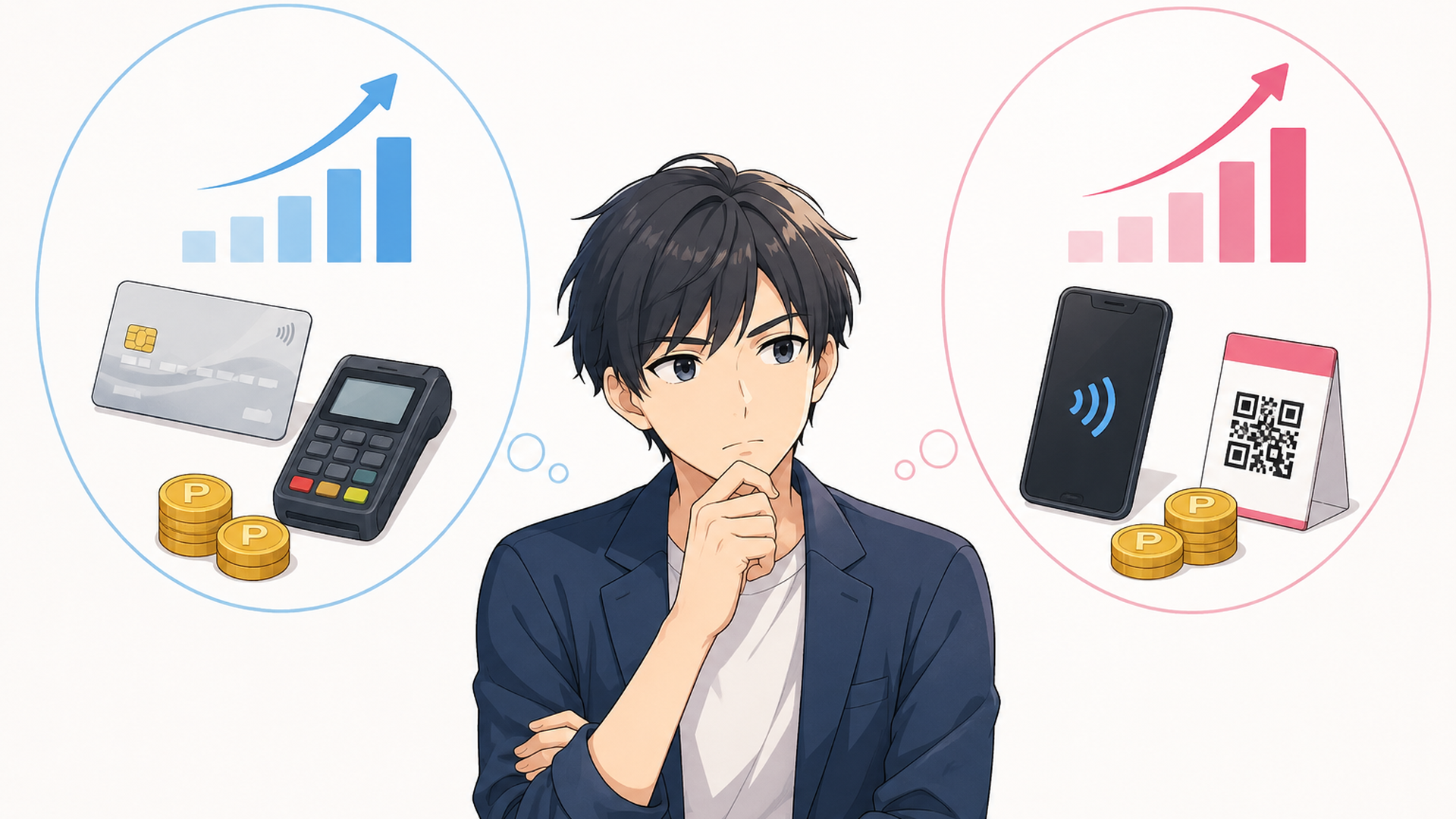 通常のdカード決済とスマートフォンのタッチ決済やd払いのポイント還元率を比較する利用者