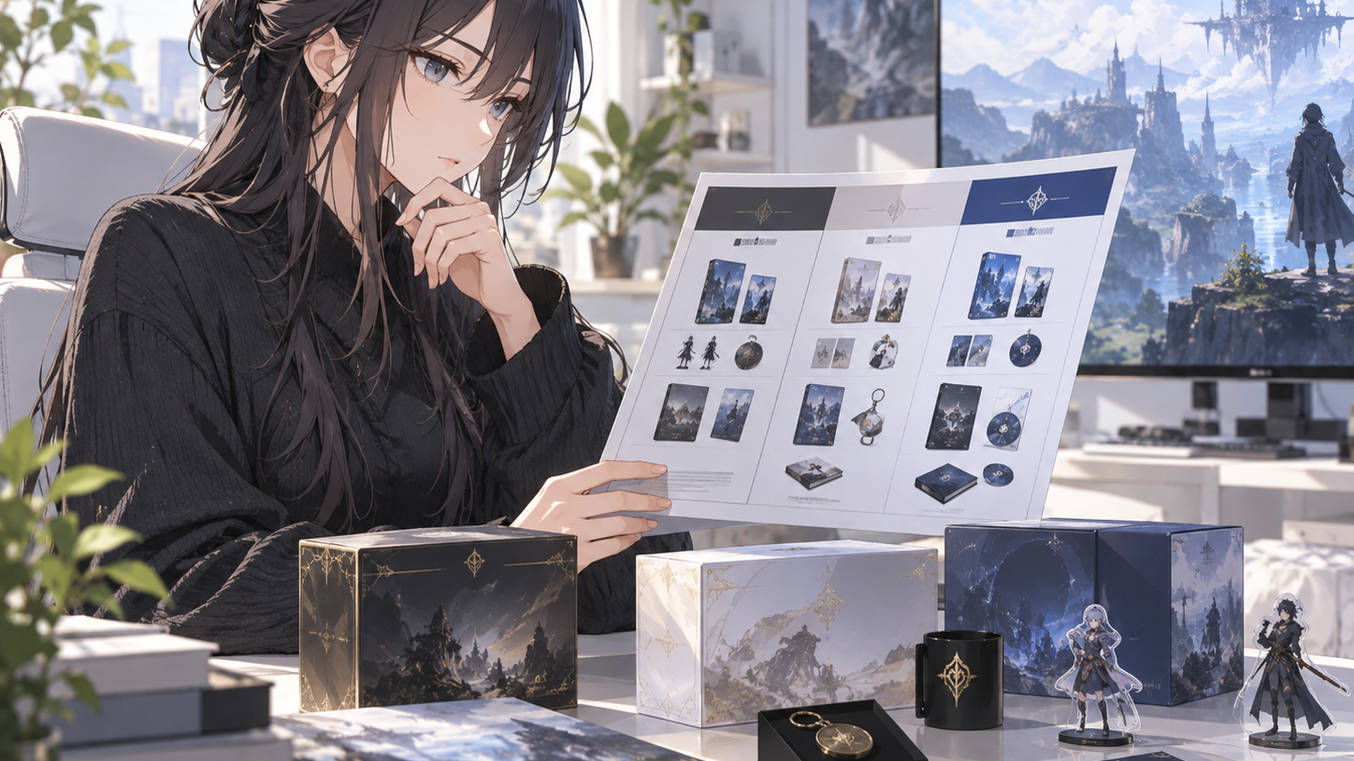 予約特典の内容を一覧で確認する架空のゲーム購入者