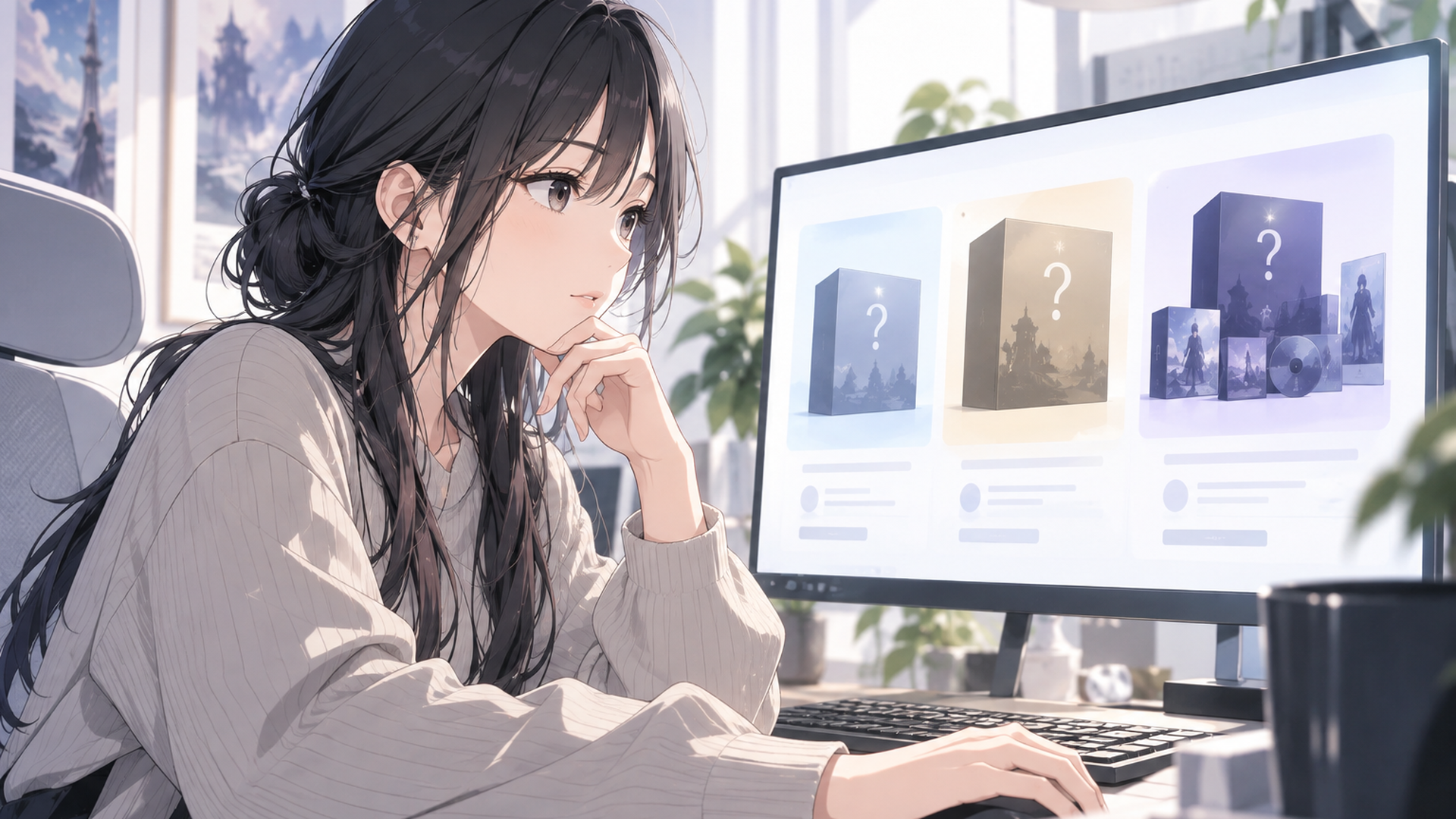 通常版・デラックス版・限定版の価格や商品構成が未発表の予約情報を確認する人物