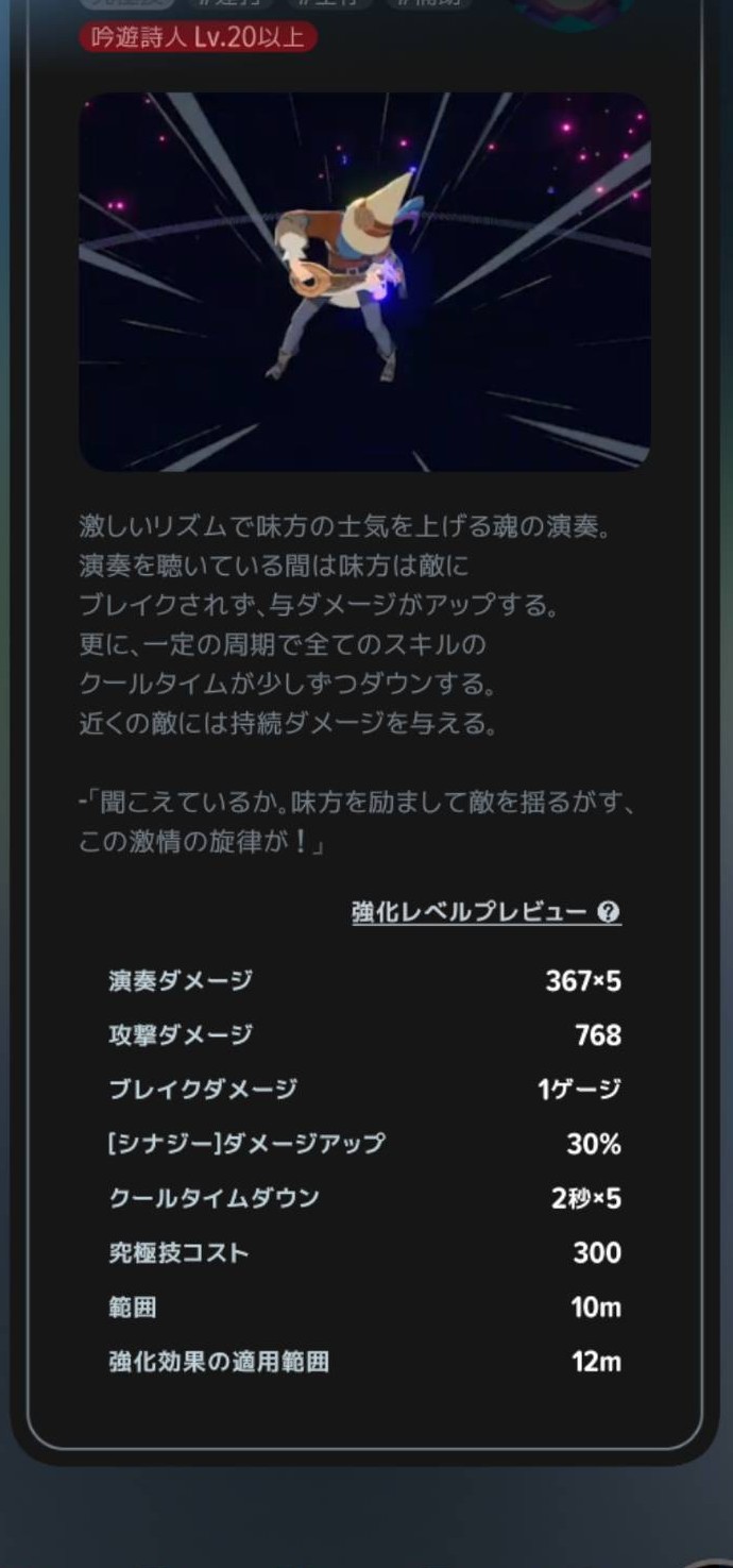 バトルシンフォニーの数値の続き