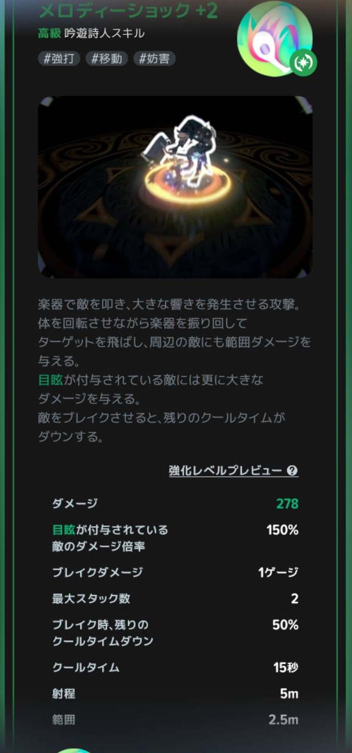 メロディーショックの説明