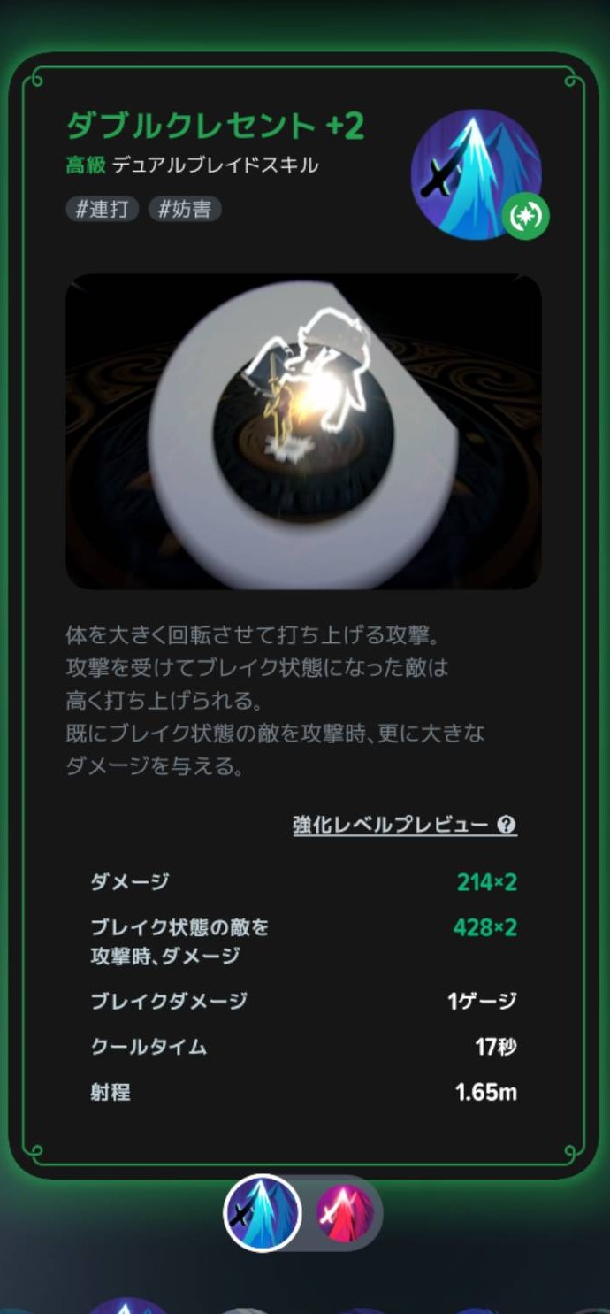 ダブルクレセントの説明
