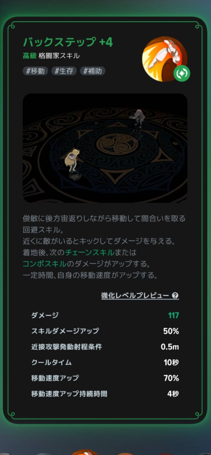 バックステップの説明