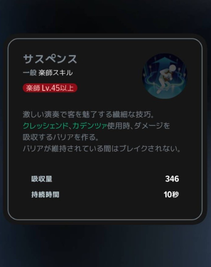 サスペンス|Lv45の説明