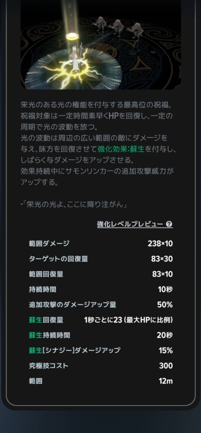 救いの光の持続と強化の説明