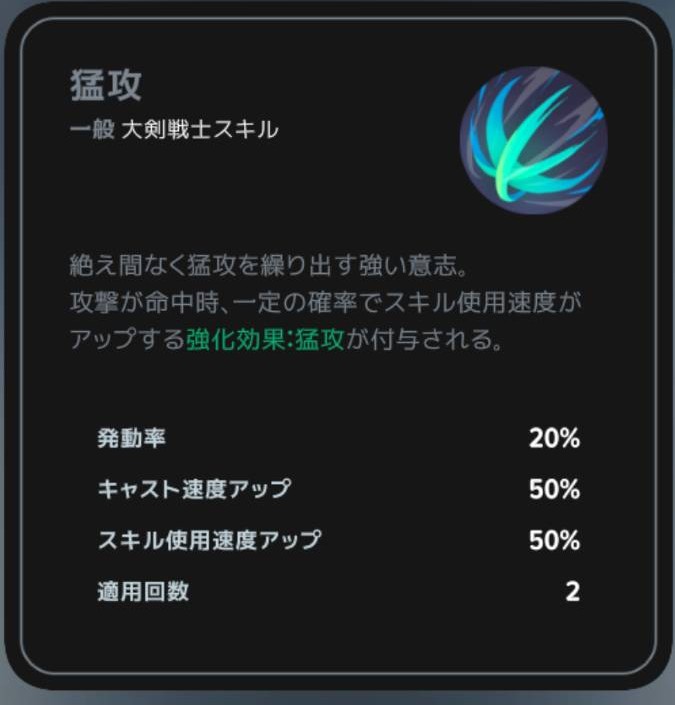 猛攻の説明